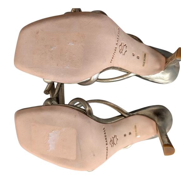 Loeffler Randall Margi Gold Bow Sandal Heels 6 - Picture 10 of 10